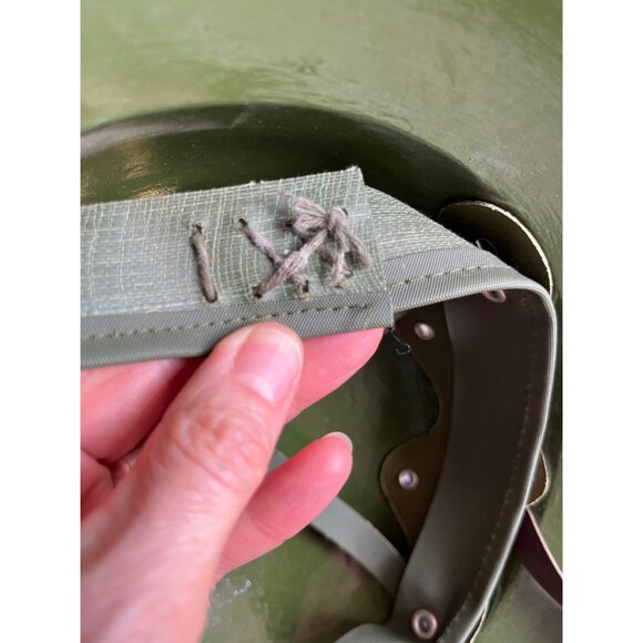 Vietnamese Pith Fiber Green Helmet Military Surplus Vintage Militaria - Picture 9 of 12